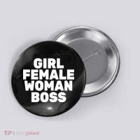 Girl Female Woman Boss Button thumb 0