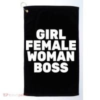 Girl Female Woman Boss Golf Towel thumb 0