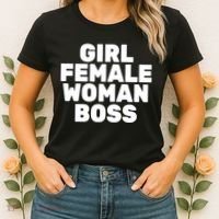Girl Female Woman Boss Women's T-Shirt thumb 2