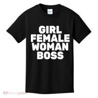 Girl Female Woman Boss Kids T-Shirt thumb 0