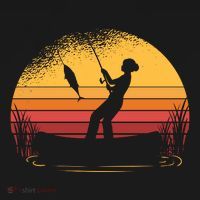 Girl Fishing Sunset Bucket Hat thumb 4