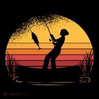 Girl Fishing Sunset Coffee Mug thumb 5