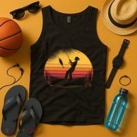 Girl Fishing Sunset Tank Top thumb 4
