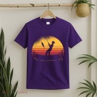 Girl Fishing Sunset T-Shirt thumb 2