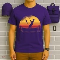 Girl Fishing Sunset T-Shirt thumb 6