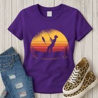 Girl Fishing Sunset Women's T-Shirt thumb 3
