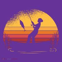 Girl Fishing Sunset Women's T-Shirt thumb 6
