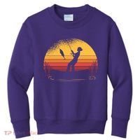 Girl Fishing Sunset Kids Sweatshirt thumb 0