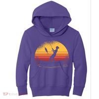 Girl Fishing Sunset Kids Hoodie thumb 0