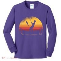 Girl Fishing Sunset Kids Long Sleeve Shirt thumb 0