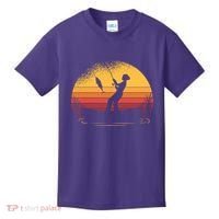 Girl Fishing Sunset Kids T-Shirt thumb 0