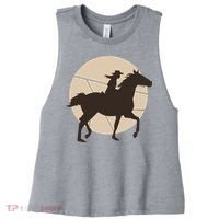 Girl Horse Rider Women's Racerback Cropped Tank thumb 0