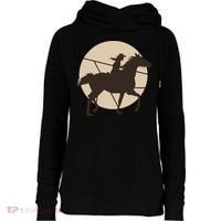 Girl Horse Rider Womens Funnel Neck Pullover Hood thumb 0