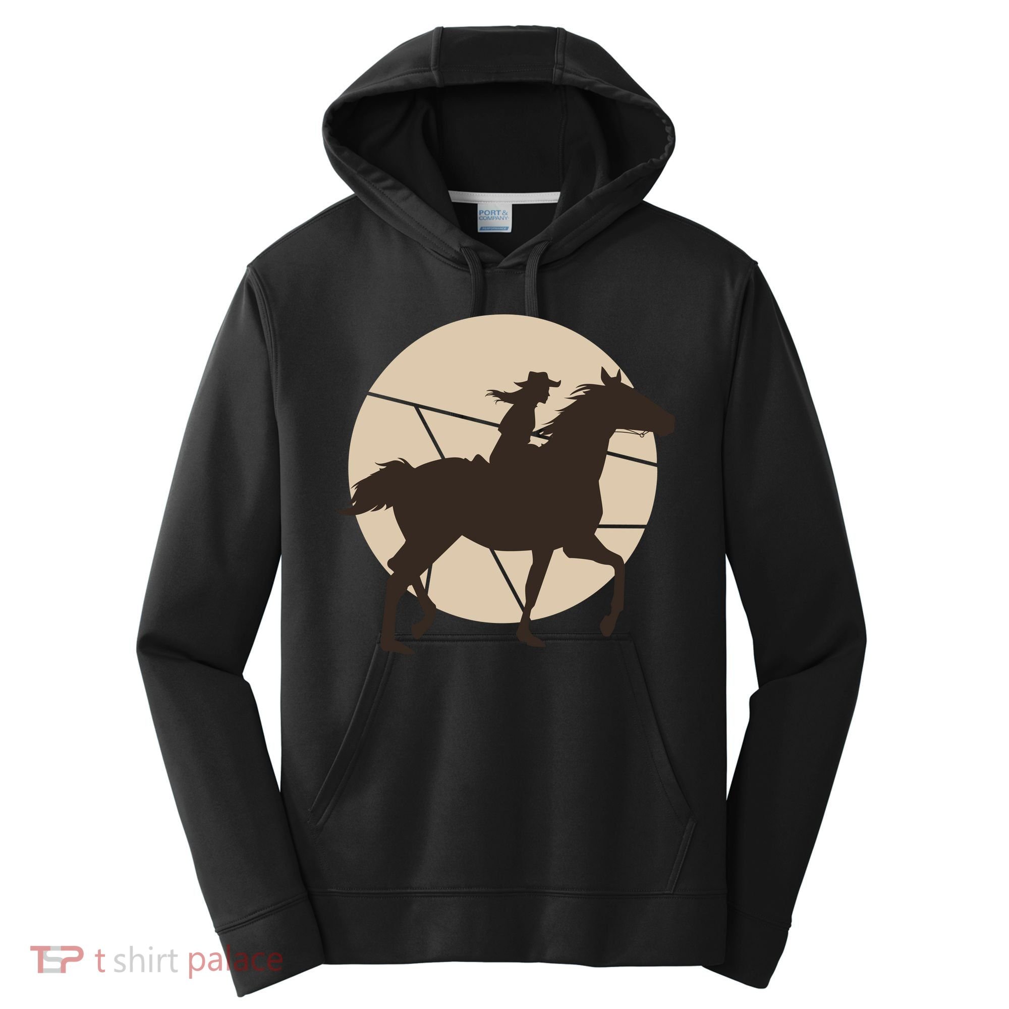 Girl Horse Rider Performance Fleece Hoodie
