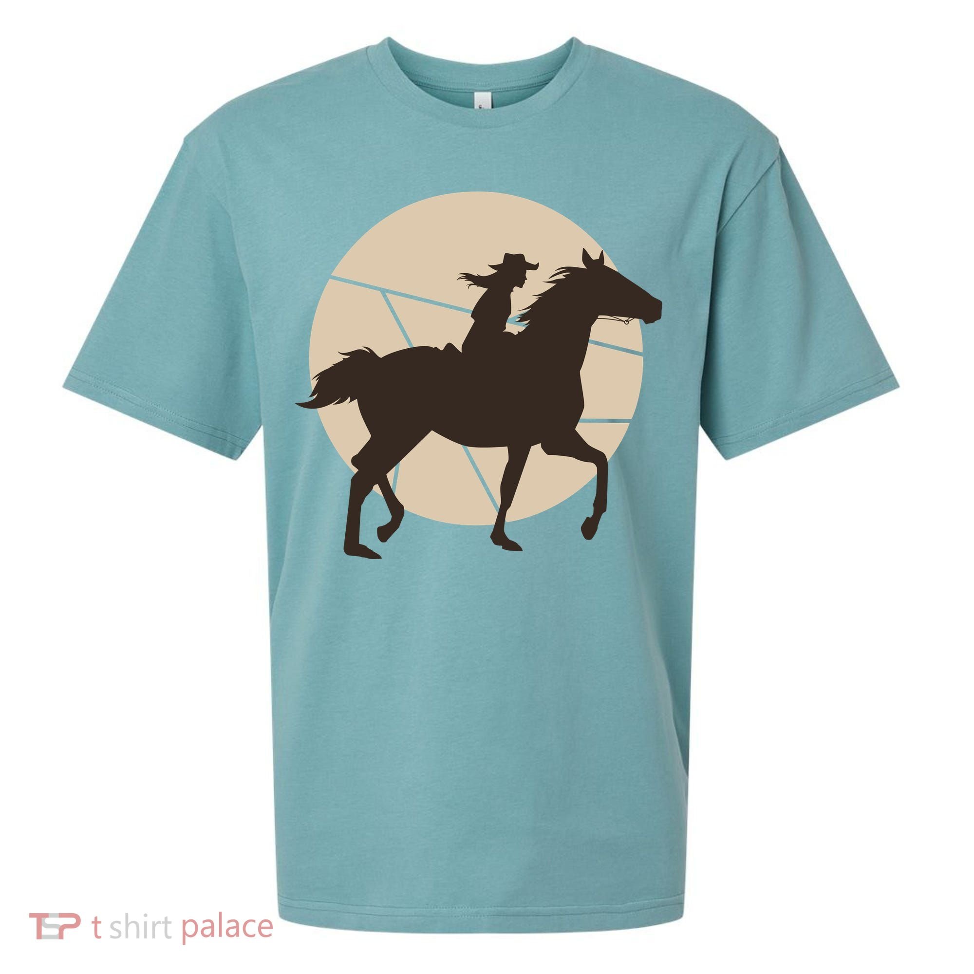 Girl Horse Rider Sueded Cloud Jersey T-Shirt