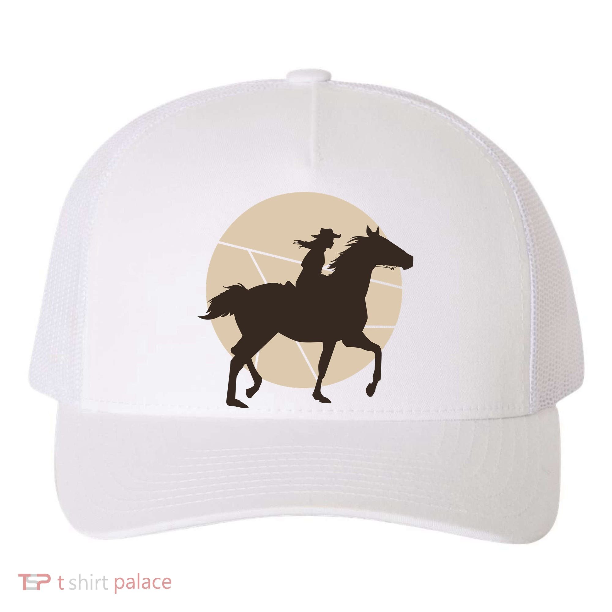 Girl Horse Rider Yupoong Adult 5-Panel Trucker Hat