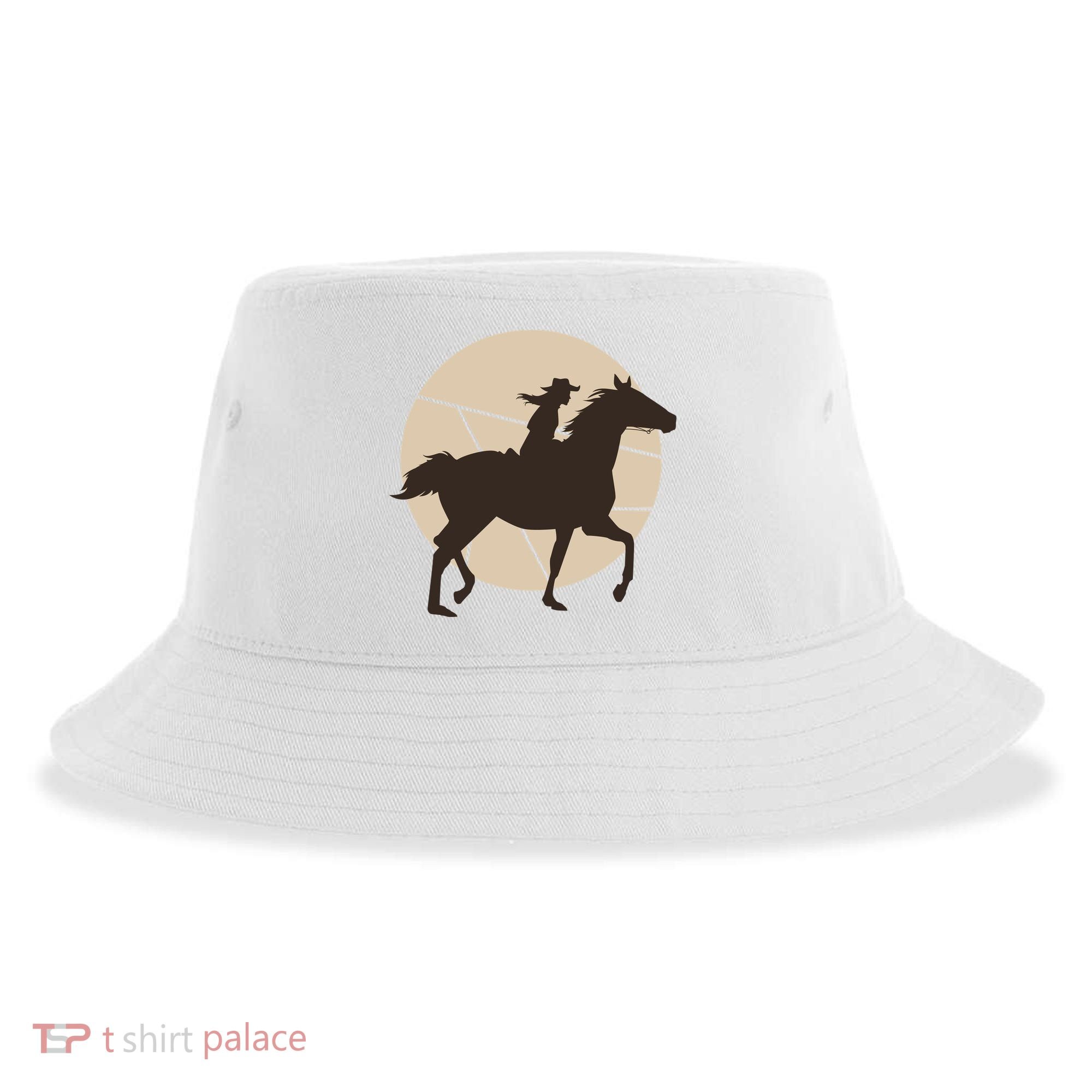 Girl Horse Rider Sustainable Bucket Hat