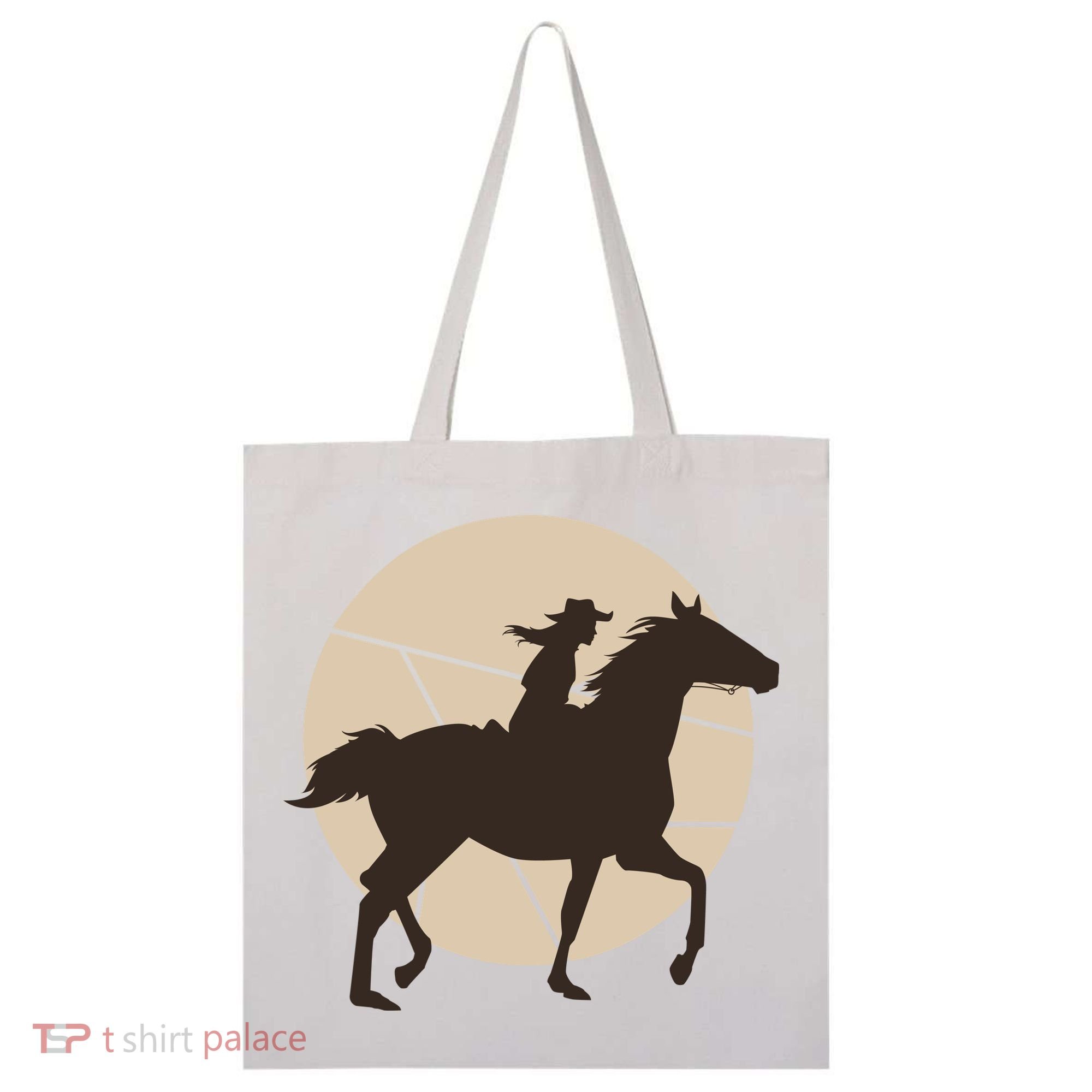 Girl Horse Rider Tote Bag