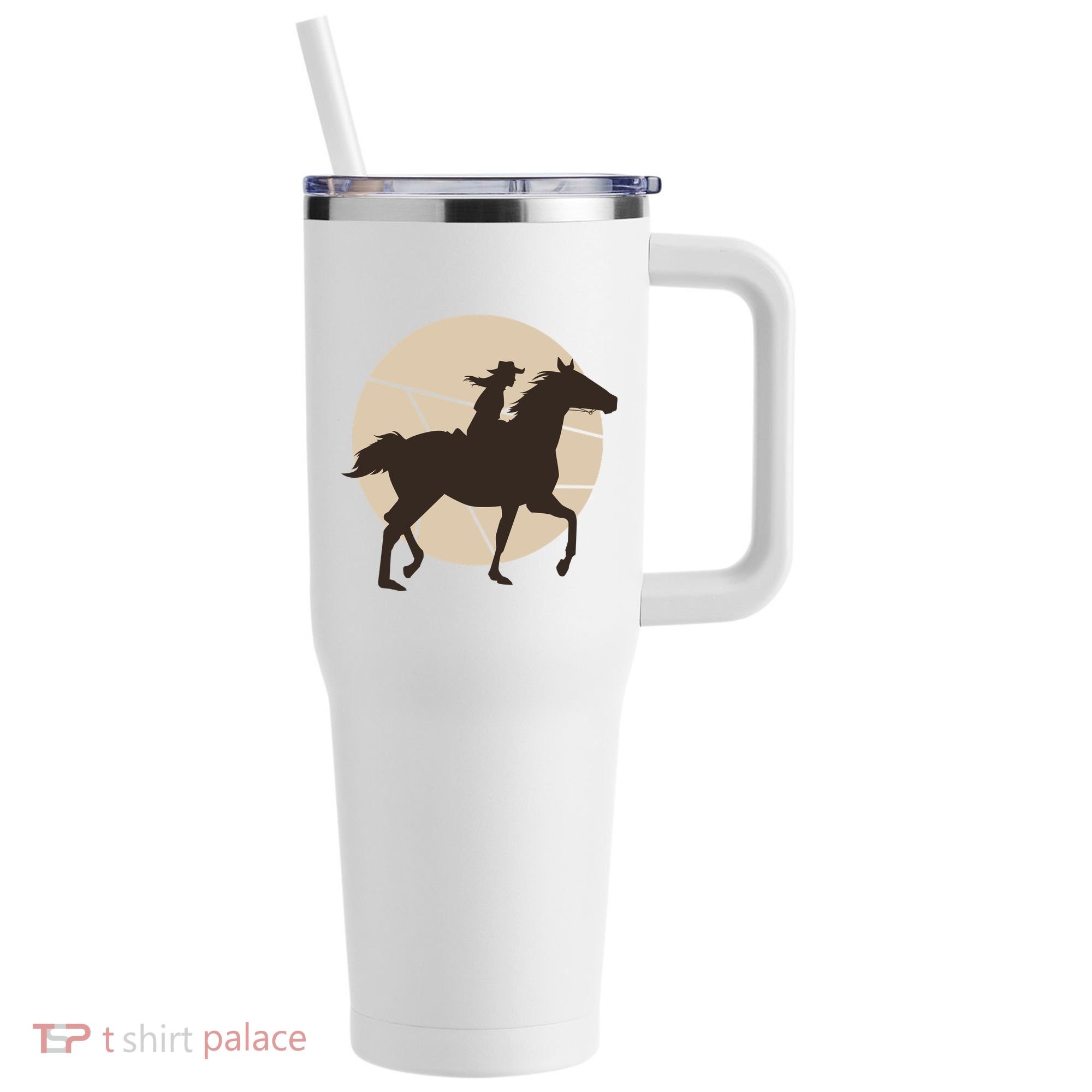 Girl Horse Rider 40oz Vacuum Insulated Stainless Steel Travel Tumbler