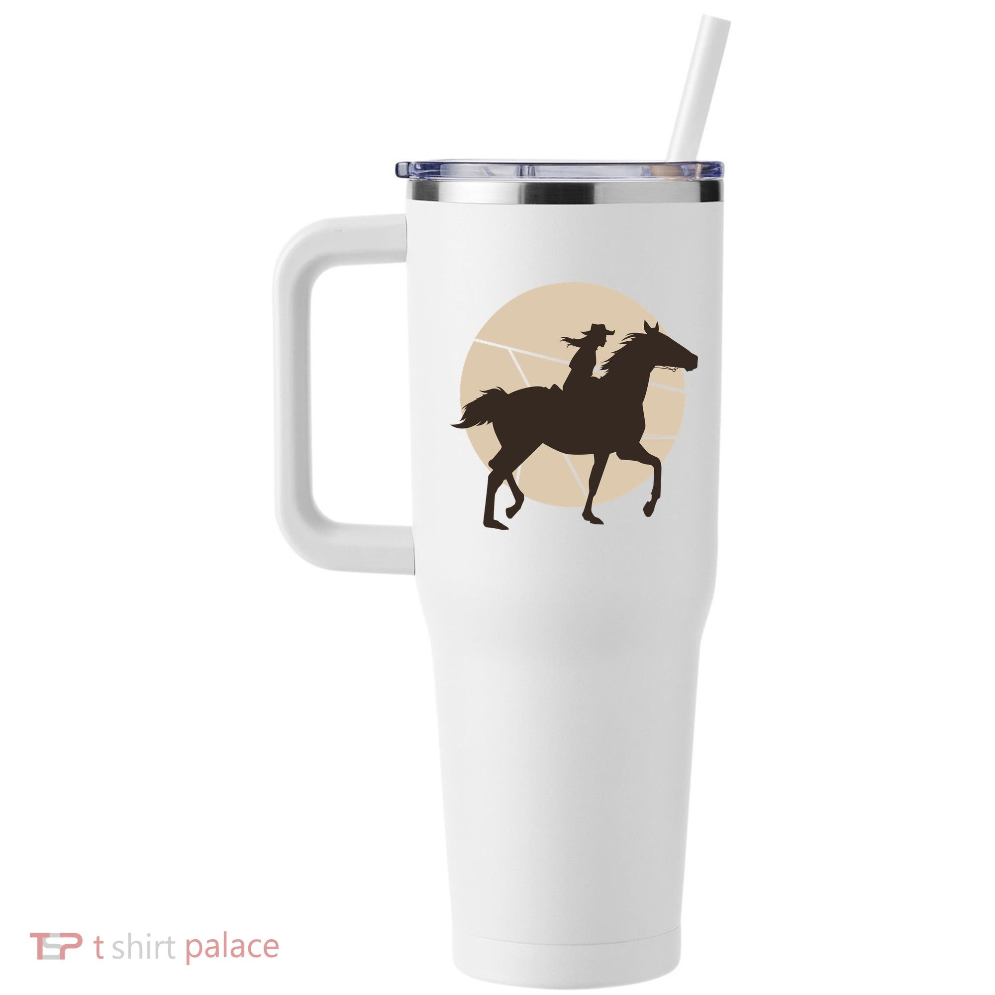 Girl Horse Rider 40oz Vacuum Insulated Stainless Steel Travel Tumbler