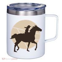 Girl Horse Rider 12oz Stainless Steel Coffee Mug thumb 0