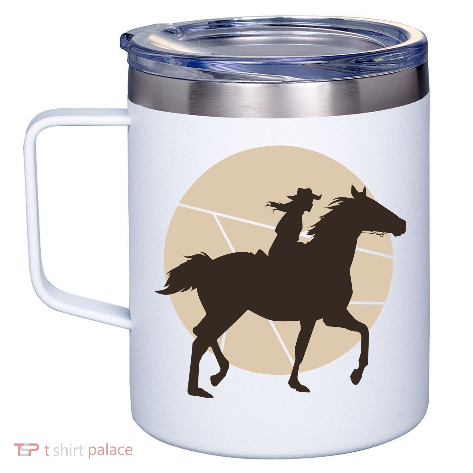 Girl Horse Rider 12oz Stainless Steel Coffee Mug