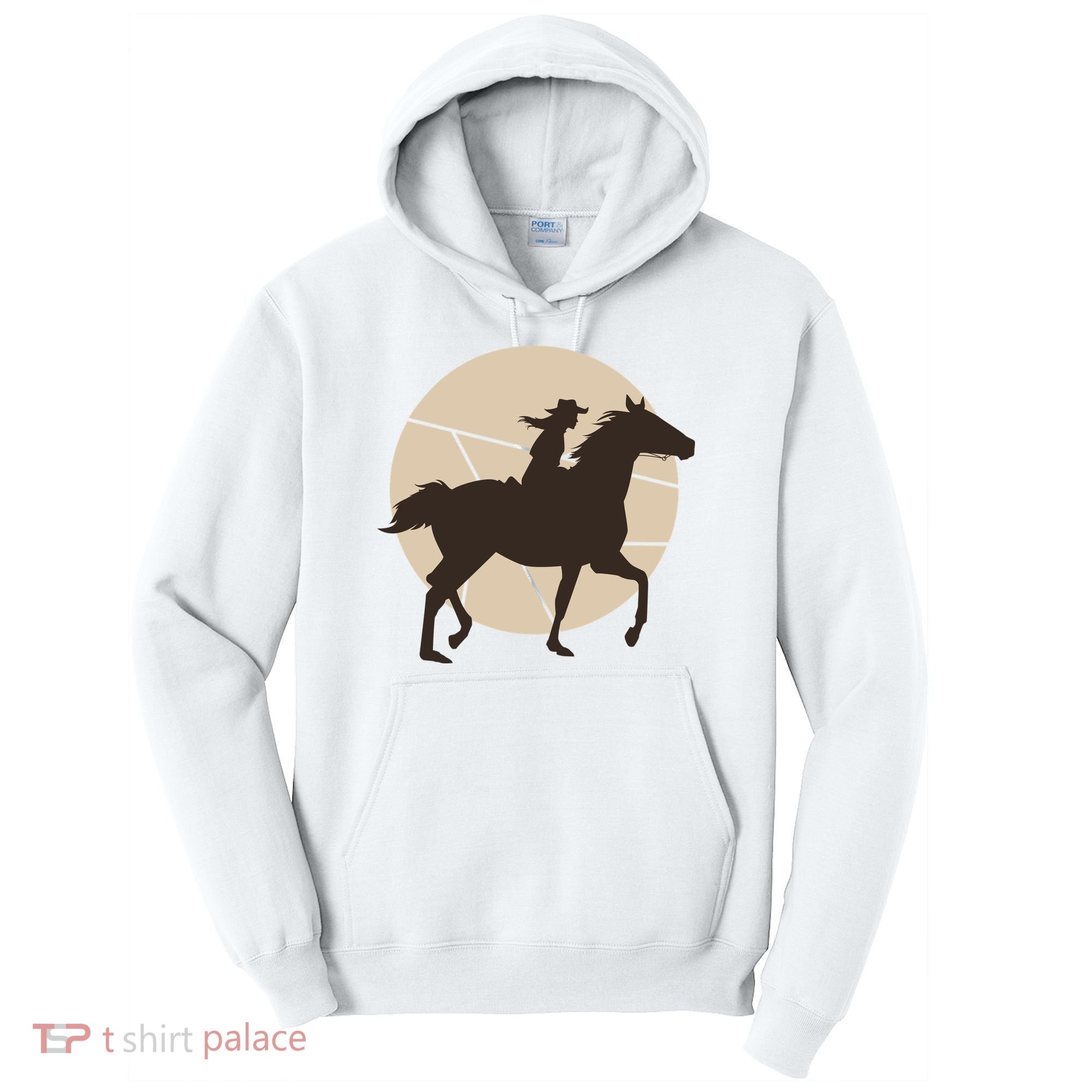 Girl Horse Rider Tall Hoodie