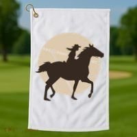 Girl Horse Rider Golf Towel thumb 1