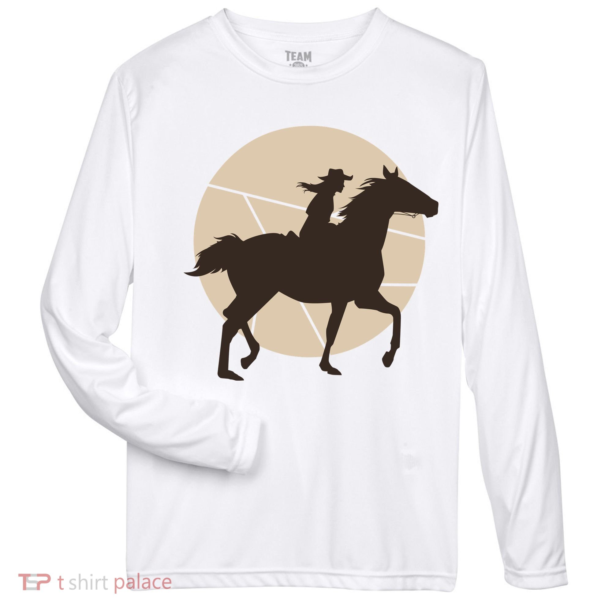 Girl Horse Rider Zone Performance Long-Sleeve T-Shirt