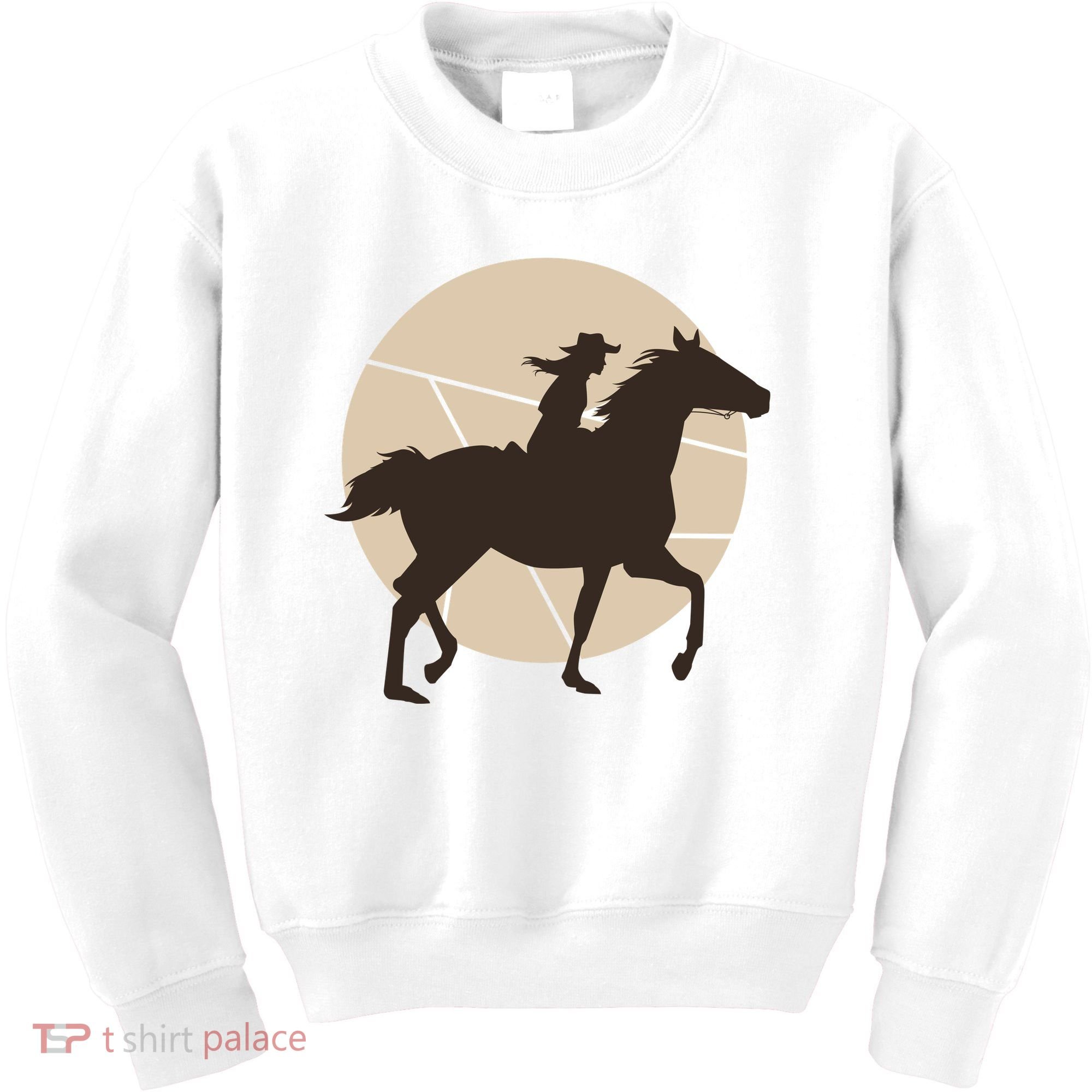 Girl Horse Rider Kids Sweatshirt