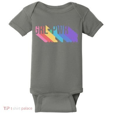 Girl Power Colorful Baby Bodysuit