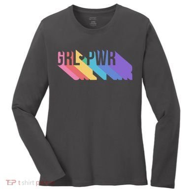 Girl Power Colorful Women's Long Sleeve Shirt