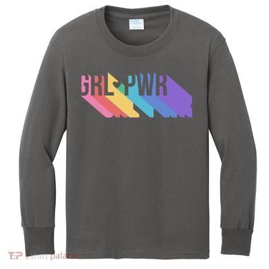 Girl Power Colorful Kids Long Sleeve Shirt