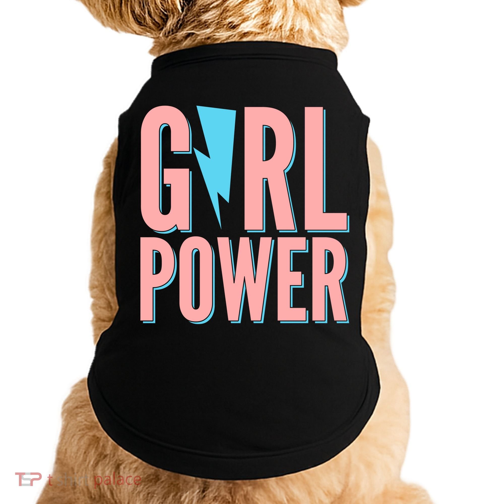 Girl Power Lightning Bolt Doggie Tank