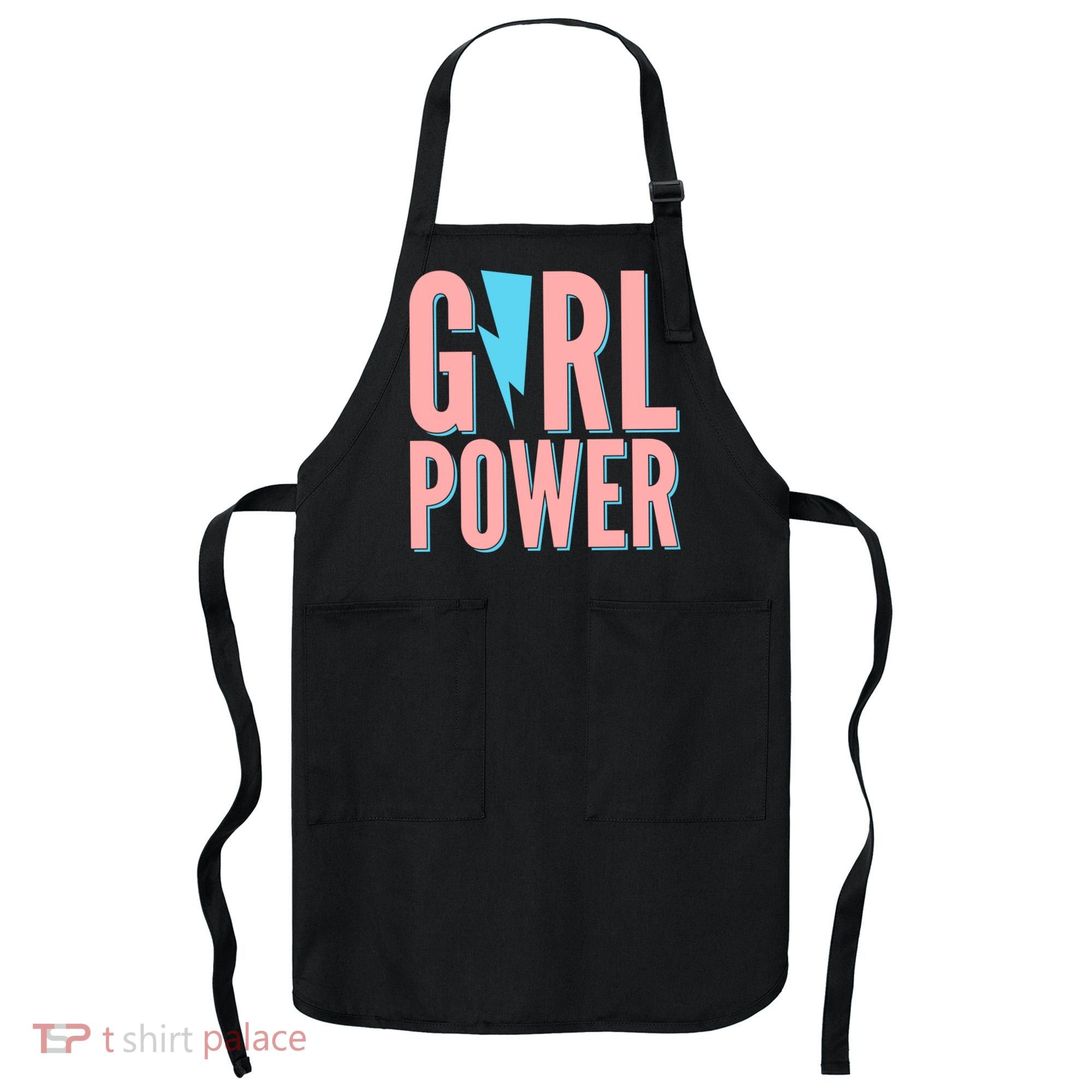 Girl Power Lightning Bolt Apron