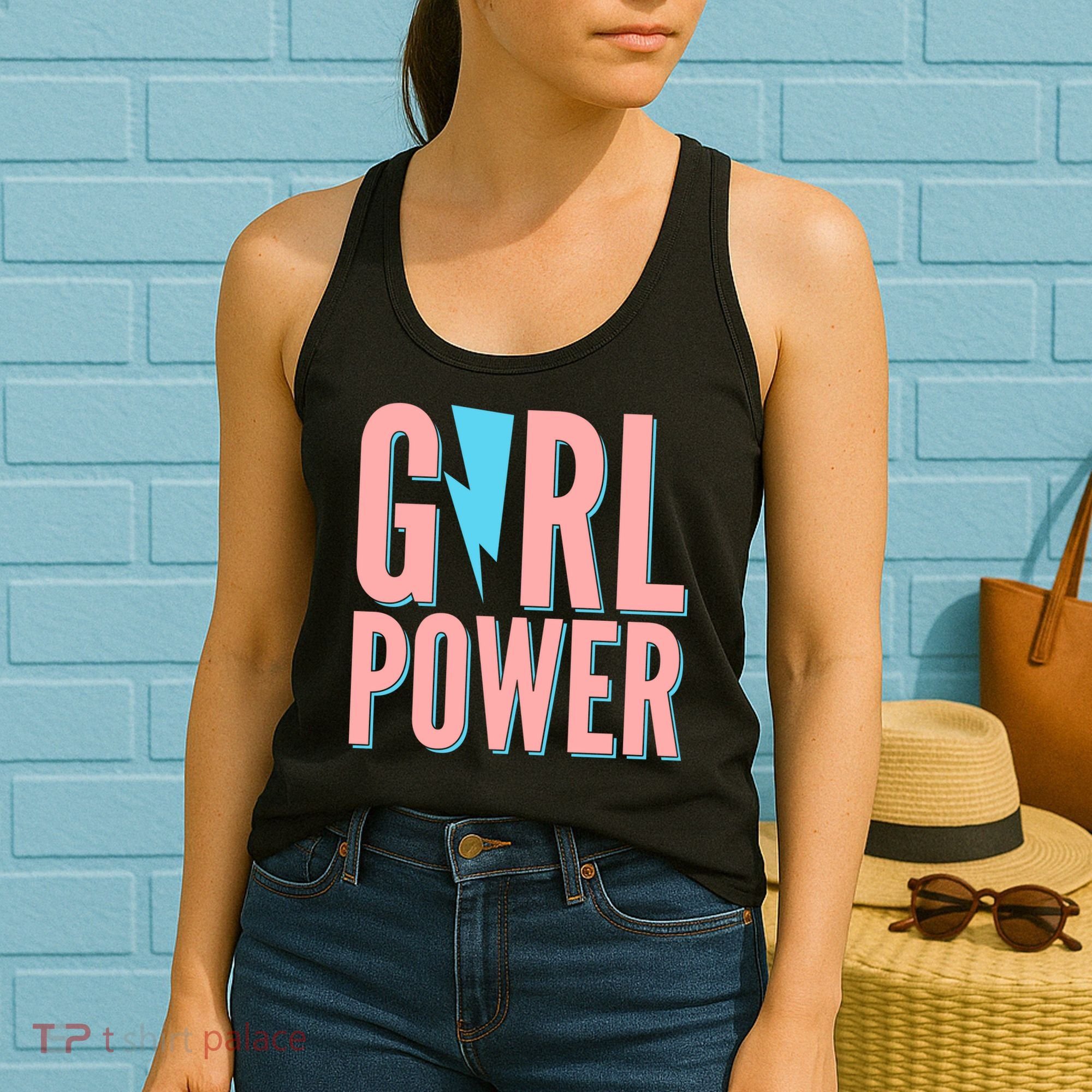 Girl Power Lightning Bolt Women's Tank Top