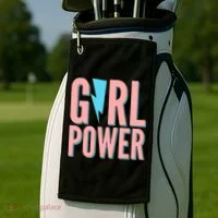 Girl Power Lightning Bolt Golf Towel thumb 2