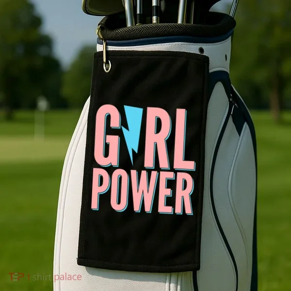 Girl Power Lightning Bolt Golf Towel
