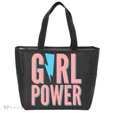 Girl Power Lightning Bolt Tote Bag