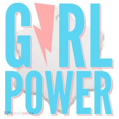 Girl Power Lightning Bolt Ceramic Ornament