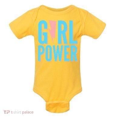 Girl Power Lightning Bolt Baby Bodysuit