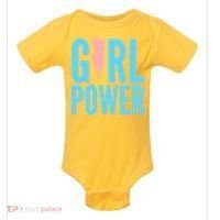 Girl Power Lightning Bolt Baby Bodysuit thumb 0
