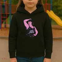 Girl Power Model Kids Hoodie thumb 3