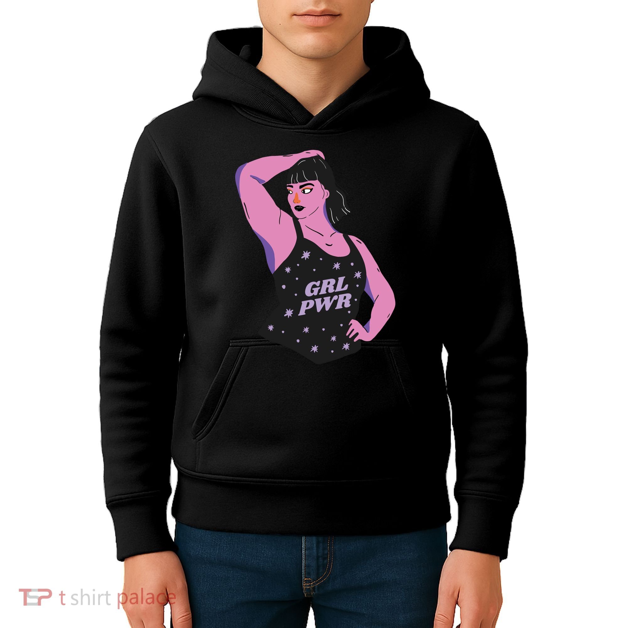 Girl Power Model Kids Hoodie