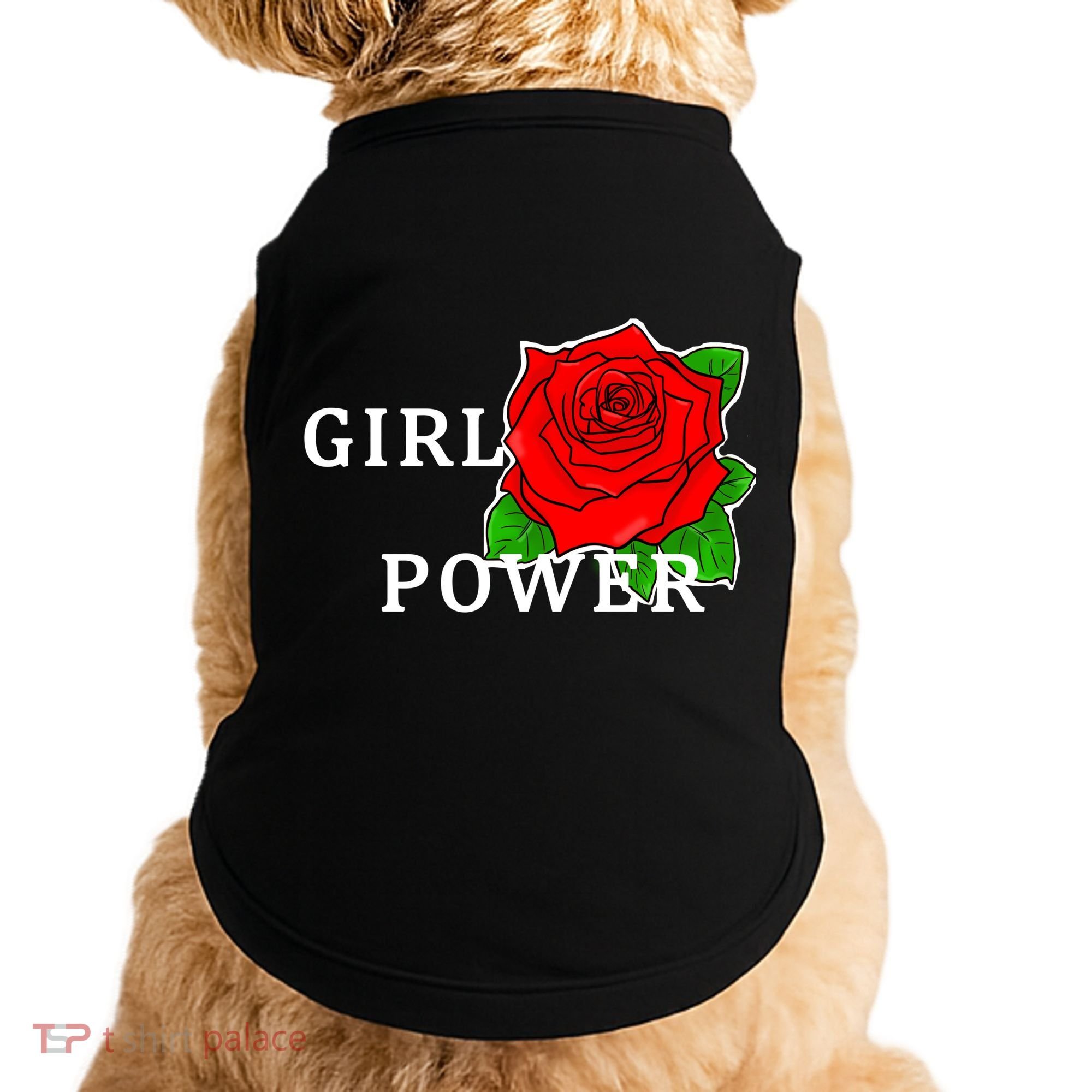 Girl Power Rose Doggie Tank
