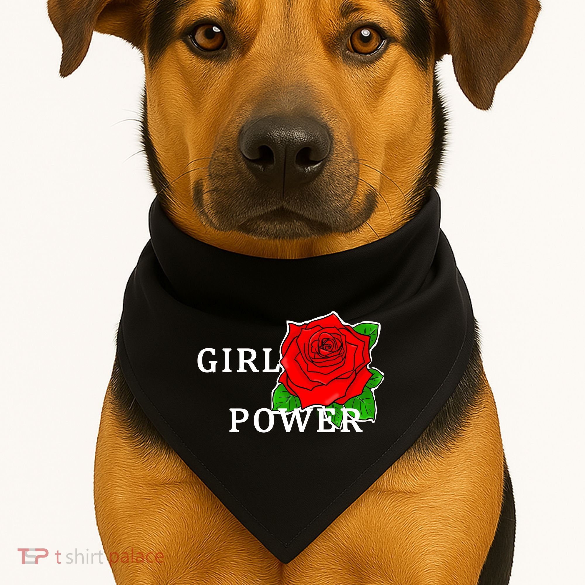 Girl Power Rose USA-Made Doggie Bandana