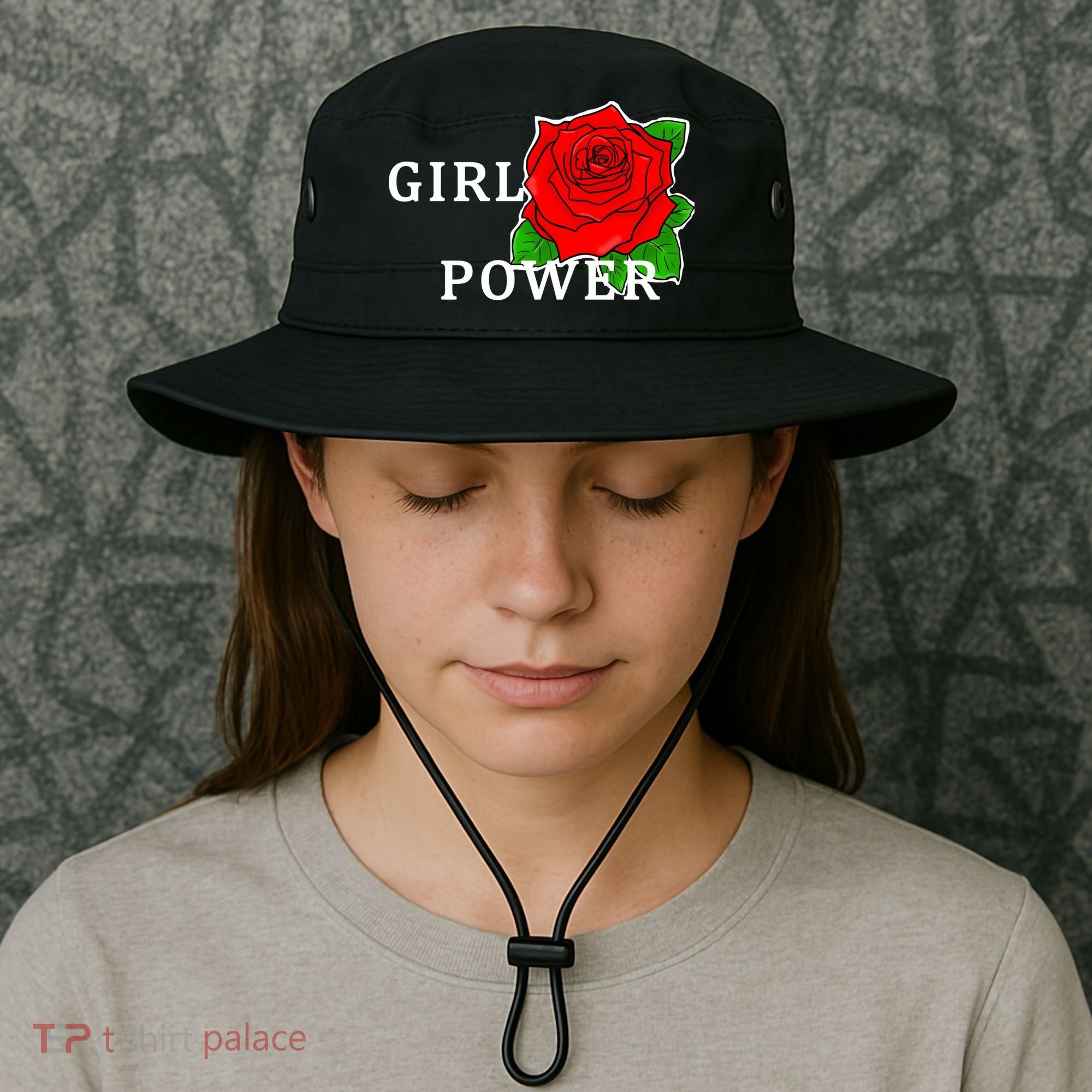 Girl Power Rose Bucket Hat