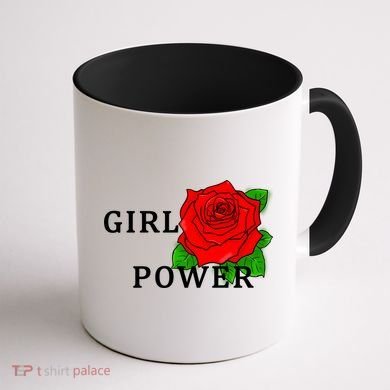 Girl Power Rose Coffee Mug back