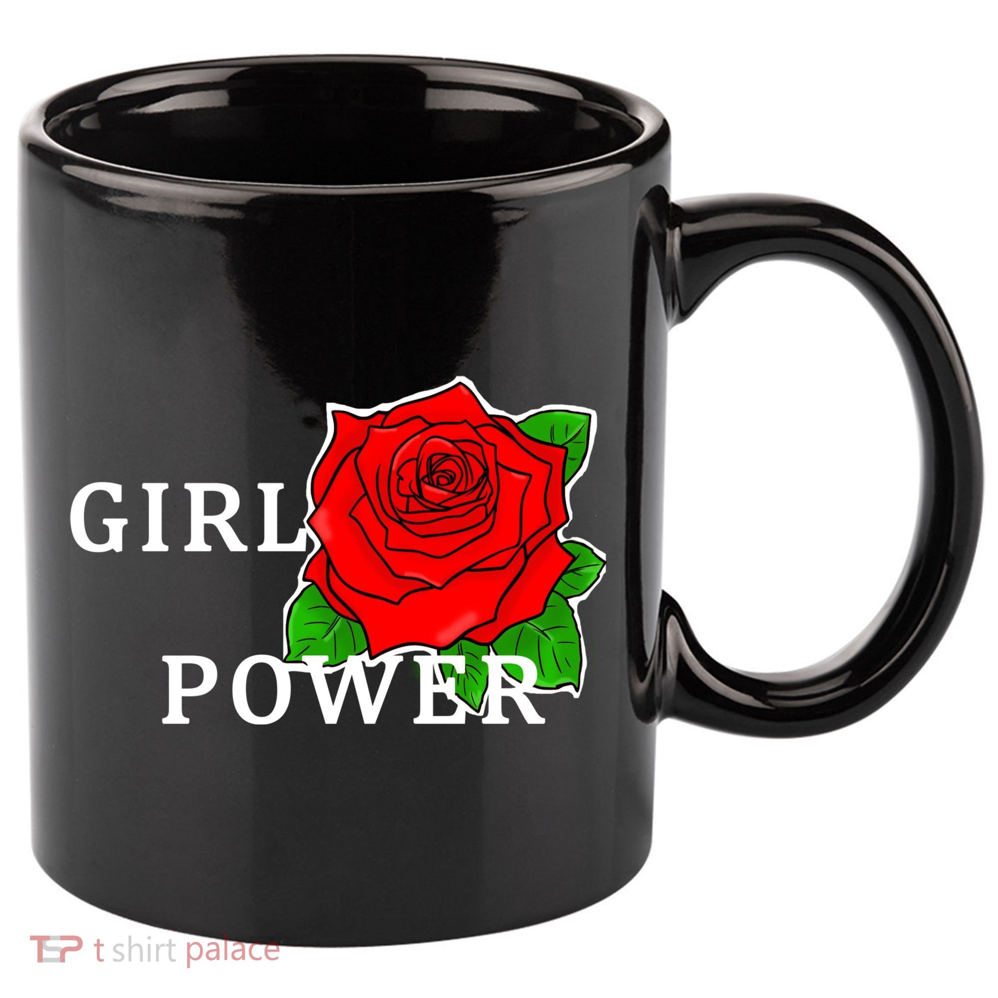 Girl Power Rose 11oz C Handle Ceramic Mug