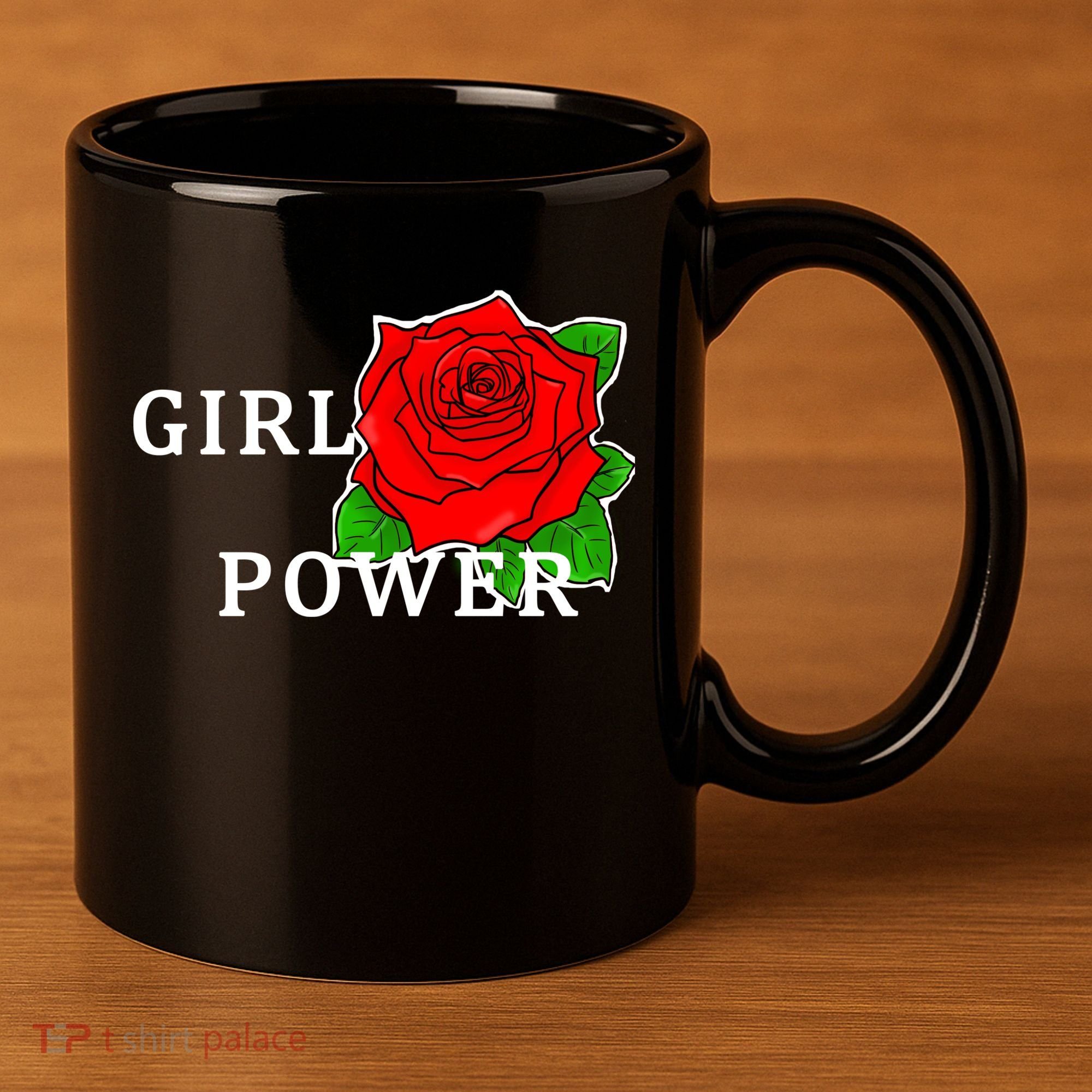 Girl Power Rose 11oz C Handle Ceramic Mug